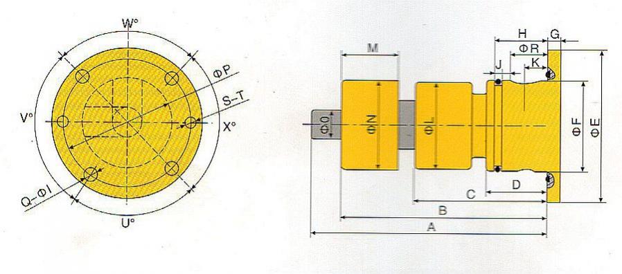 XKA系列連鑄機(jī)旋轉(zhuǎn)接頭外形尺寸2