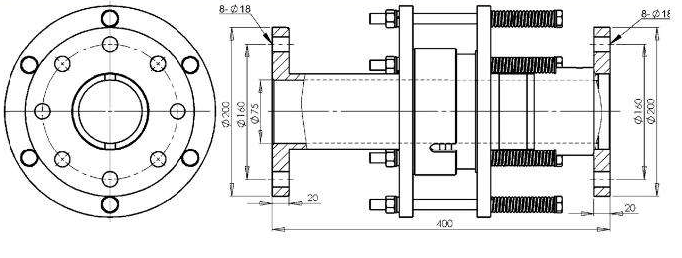 外壓簧式管束干燥機(jī)旋轉(zhuǎn)接頭圖紙示例